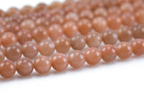 Natural Sunstone Beads AAA Grade Round- 8mm, 10mm, 12mm- Dark Color AAA Quality Smooth Gemstone Beads