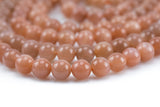 Natural Sunstone Beads AAA Grade Round- 8mm, 10mm, 12mm- Dark Color AAA Quality Smooth Gemstone Beads