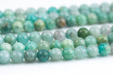 Natural Russian Amazonite  Round sizes 4mm, 6mm, 8mm, 10mm, 12mm, 14mm- In Full 15.5 Strand- High Quality AAA Quality  Smooth Gemstone Beads