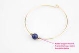 Earring Finding Ear Wires Loops Beading Hoop- High Quality Real Gold Plating, Gunmetal or Brass-Plated Brass 20mm,25mm,34mm or 45mm-24 Gauge