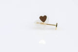Tiny Heart Studs • Solid 14k Gold Star Studs • Make A Wish Studs • Celestial Stud Earrings