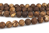 Crackle Beads Fire Agate Matte Round Beads. A Quality Full Strand