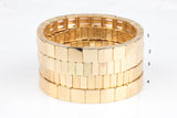 Large Stretchy Bracelet-Gold 4 Stack- 7-7.5- Wholesale Pricing Enamel Beads