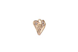 2pcs 12x17mm 18k Gold  Heart Rose Charm Micro CZ Pave evil eye pendant Earring Bracelet Necklace Charm