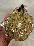 Light Gold Pyrite- Cube- Hematite Strands- Light Gold-3mm 4mm