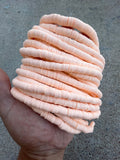 2str BEAUTIFUL Soft AFRICAN Colored VINYL Heishi beads- 6mm or 8mm- 16 inch strand- 2 Strand Per Order- Peach Blush