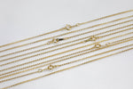 14K GOLD FILLED Necklace Chain Made in USA Wholesale Delicate Everyday Chain, 1.1mm Rolo Chain with Spring Clasp High Quality