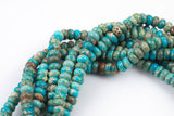 Natural Aqua Aqua AFRICAN Sea Sediment Jasper smooth roundel- 8mm Smooth Gemstone Beads