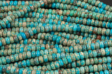 Natural Aqua Aqua AFRICAN Sea Sediment Jasper smooth roundel- 8mm Smooth Gemstone Beads