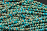 Natural Aqua Aqua AFRICAN Sea Sediment Jasper smooth roundel- 8mm Smooth Gemstone Beads