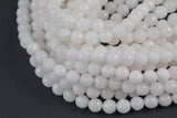 Moonstone Jade JADE Faceted Round -Full Strand 15.5 inch Strand, 4mm, 6mm, 8mm, 12mm, or 14mm Beads-Full Strand 15.5 inch Strand
