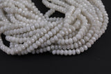 GORGEOUS MYSTIC Silverite JADE Off White/ Moonstone Color High Quality in Faceted Rondelle- 8mm-Full Strand 15.5 inch Strand