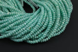 GORGEOUS MYSTIC Silverite Jade Aqua High Quality in Faceted Rondelle- 4mm / 6mm-Full Strand 15.5 inch Strand