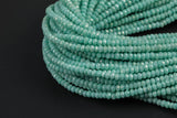 GORGEOUS MYSTIC Silverite Jade Aqua High Quality in Faceted Rondelle- 4mm / 6mm-Full Strand 15.5 inch Strand