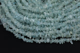 Natural Icy Aquamarine Chips - Around 2-3 in dimensions - - Wholesale pricing- 32 inches Gemstone Beads