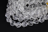 Natural Quartz- Hexagon Shape- Grade AAA High Quality-13-14mm Full Strand 16" Gemstone Beads