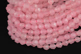 Rose Quartz- Hexagon Shape- Grade A High Quality- 8mm and 10mm- Full Strand 16"