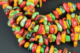 1 Strand Coral Roundel Rondelle Shell Chips Beads - Around 8mm -  Full Strand 15.5" - Wholesale pricing-9-10mm