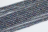 4-5mm Freshwater Pearl-Round Freshwater Pearl- Light Peacock