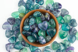 Rainbow Fluorite Heart Shaped Healing Stones Gemstone Hearts Healing Stones-15mm- .5 inches