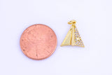 2 pcs 18K Gold  Paper Airplane Charm for Earring Necklace-12x15mm