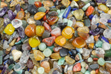 Premium One Pound Small Tumbled Stones Beautiful Mix Chakra Stones 100% Natural Carnelian Rose Quartz Green Aventurine Others - 1 lb