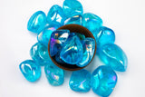 Aura Quartz Blue Tumbled Nuggets Healing Crystal Chakra Stone- .75-2 inches