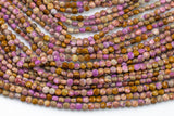 Natural Phosphosiderite Faceted Coin 3mm Rondelle Beads Micro Laser Cut Lilac Purple Gemstone 15.5" Strand