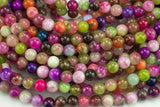 Multi- JADE Smooth Round-  6mm 8mm 10mm 12mm-Full Strand 15.5 inch Strand AAA Quality