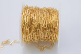 Gold Filled Flat Paper Clip Chain 4x11mm links- Wholesale, USA Made, Chain by foot- Paper Clip Chain