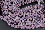 Lavender Coral Briolette Teardrop- Around 10mm in dimensions - Wholesale pricing Gemstone Beads- 15 inch per strand