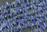 Natural Sodalite Jasper Freeform Drops Spike - 15" Strand  - Measuring 3-5mm x 10-20mm