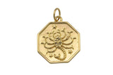 1 pc 18k Gold Plated Scorpion Charm, Charm Pendant- 16mm