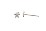 Flower Stud- Sterling Silver Earring-Stud Earing Style- 4mm