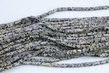 Dalmatian Jasper beads rectangular tube tubular beads 15.5" 4x13mm