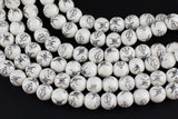 12mm Ceramic Smooth Round- Longevity -15 inches per strand- Porcelain