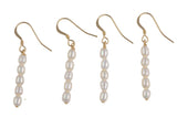 USA Gold Filled Natural Pearl Charms Stick Drop Handmade Approx. 3mm.Made with Natural Freshwater Pearl Gold Filled Wire Made in USA da76