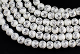 12mm Ceramic Smooth Round- Longevity -15 inches per strand- Porcelain