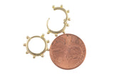 Circle Earring Round Circle Hoops- Solid Brass- 13mm- 2mm thick