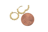Circle Earring Round Circle Hoops- Solid Brass- 2.5mm thick