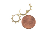 Circle Earring Round Circle Hoops- Solid Brass- 13mm- 2mm thick