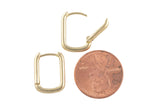 Circle Earring Round U Shaped Hoops- Solid Brass- 2mm thick