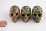 1 Pc Natural Unakite Stone Skull Shape- 1.5 inches