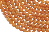 Natural Dark Orange Aventurine, High Quality in Round, 4mm, 6mm, 10mm, 12mm AAA Quality Smooth Gemstone Beads