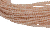 Peach Jade, High Quality in Smooth Round- 4mm -Full Strand 15.5 inch Strand