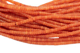 Orange Aventurine Heishi Discs Beads 2x4mm 3x6mm 15.5" Strand