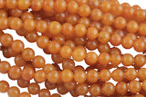 Natural Dark Orange Aventurine, High Quality in Round, 4mm, 6mm, 10mm, 12mm AAA Quality Smooth Gemstone Beads