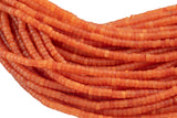 Orange Aventurine Heishi Discs Beads 2x4mm 3x6mm 15.5" Strand