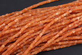 Hot Orange Jade cube beads 4mm Smooth Square Cube Dice Beads 15.5" Strand