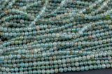 Natural Apatite Full Strands-15.5 inches-3mm- Nice Size Hole- Diamond Cutting, High Facets- Nice and Sparkly- Faceted Round